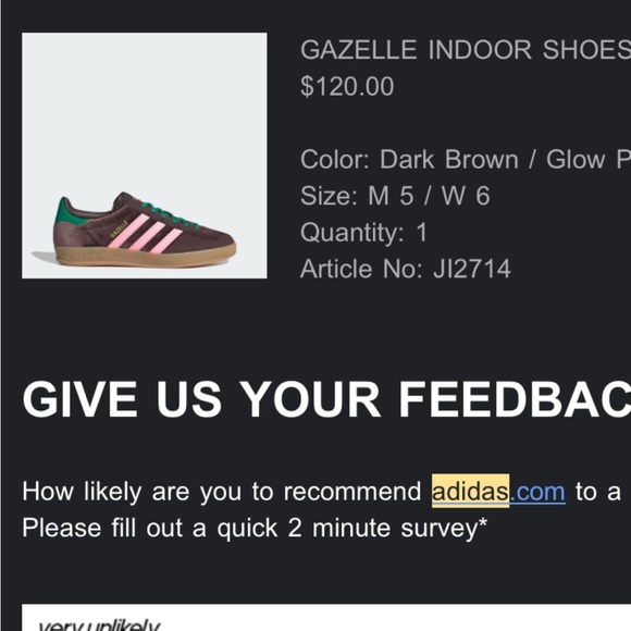 Adidas Gazelle Brown Sneakers with Pink and Green Accents - Picture 6 of 7